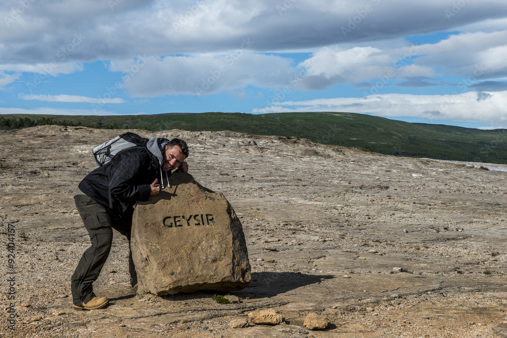 Fototapeta premium Gayser - Islanda - Strokkur - Geysir