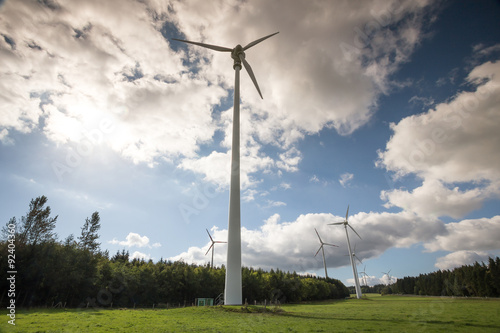wind turbine farm in the countryside