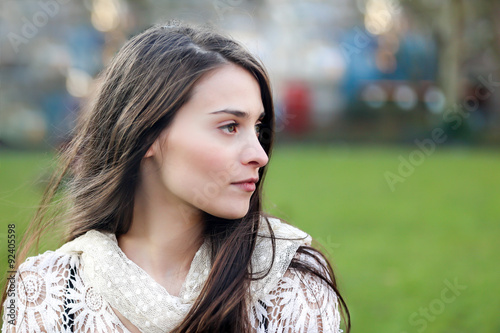 White Beautiful Woman Portrait