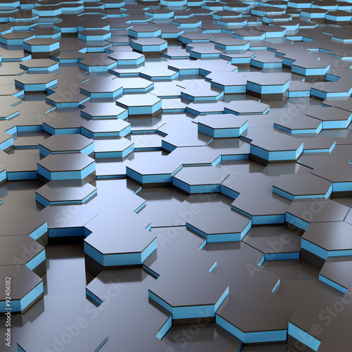 Abstract hex grid background