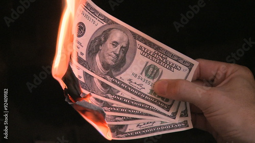 Burning money
