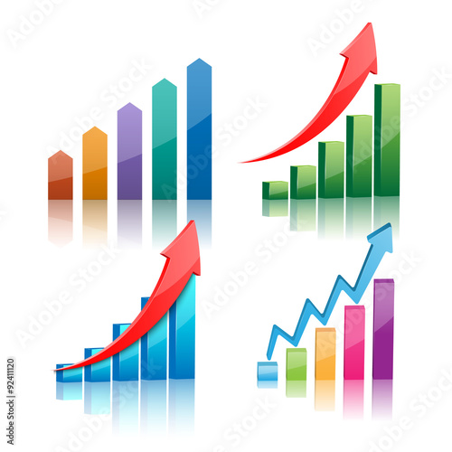 Vector illustration of 3d graph
