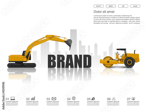 Building up a brand concept,vector