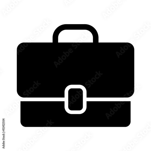 Work briefcase flat icon for apps and websites