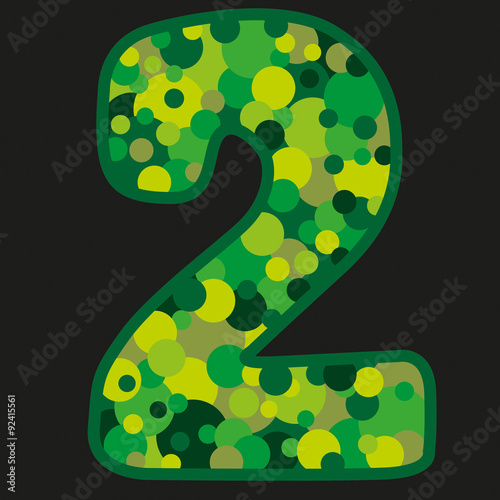two green on black background
