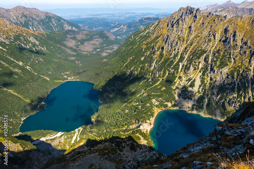 Fototapeta Naklejka Na Ścianę i Meble -  Beautiful scenery of Tatra mountains and lake in Poland