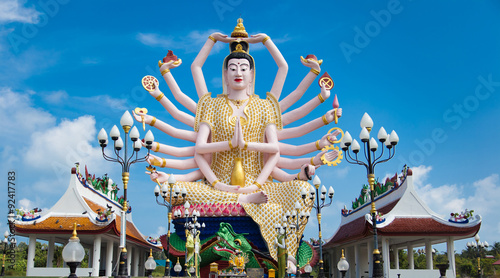 Statue of Shiva on Samui island in Thailand