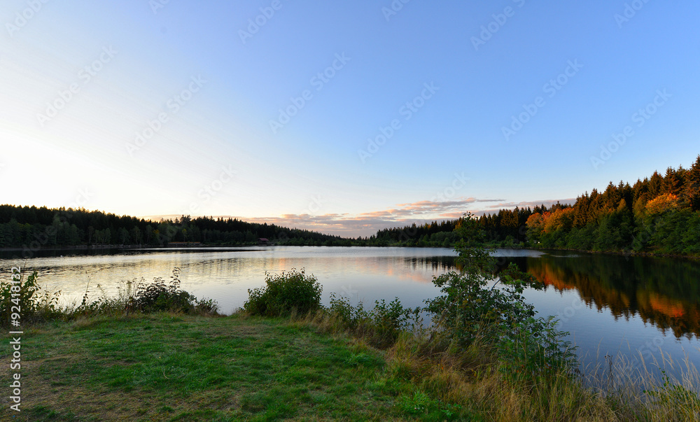 Fichtelsee See Bayern Herbst Fichtelsee See Bayern Herbst