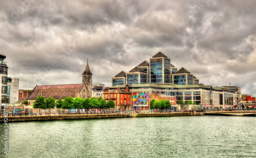 View of City Quay in Dublin - Ireland photo