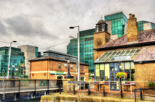 Buildings in the financial district of Dublin - Ireland