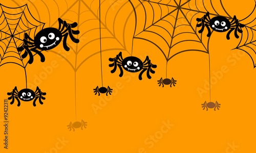 Halloween vector background seamless pattern. Spider web, halloween symbols. Halloween silhouette for halloween party. Halloween seamless background, spider vector. Halloween spider seamless pattern