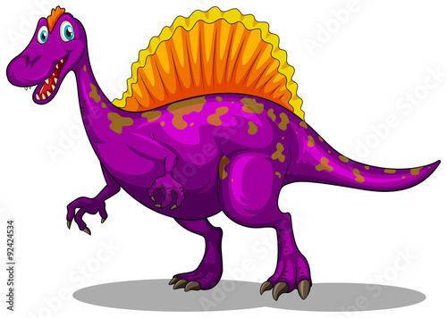 Purple dinosaur with sharp claws