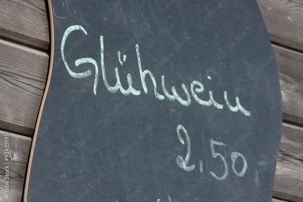 Fototapeta premium Glühwein-Schild auf Föhr