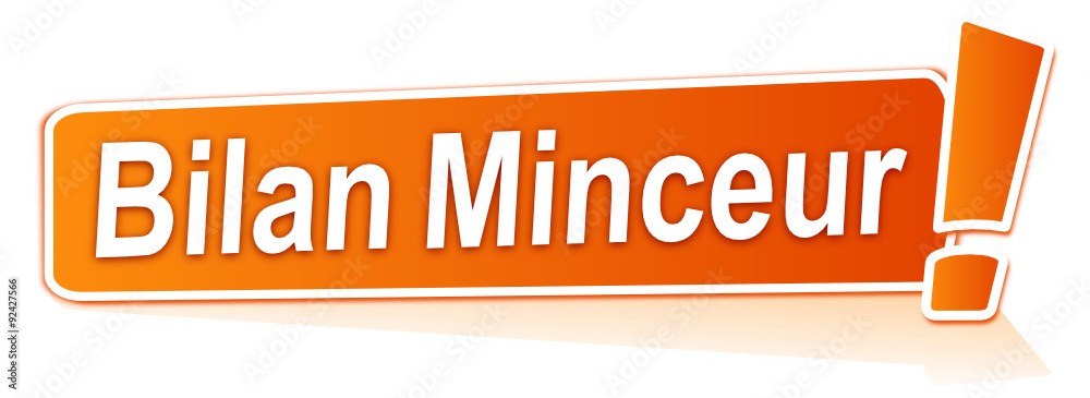 bilan minceur sur étiquette orange bilan minceur sur étiquette orange