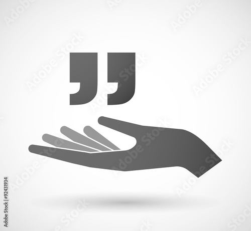 Isolated hand giving  quotes