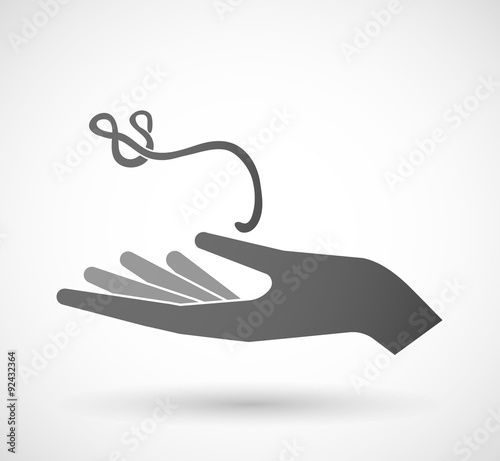Isolated hand giving  an ebola sign
