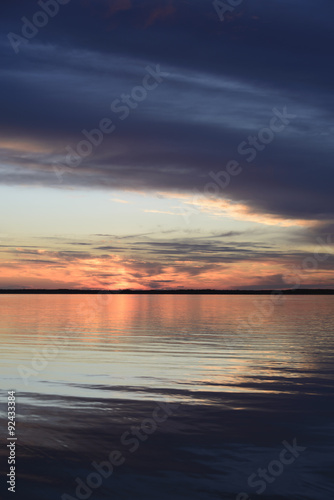 Summer sunset over the river Amur. Summer sunset over the river Amur. The end of September , the last warm days .