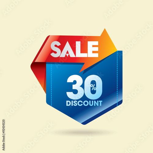 Sale shopping background and label for business promotion