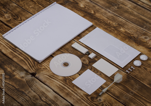 Mock UP on a wooden background