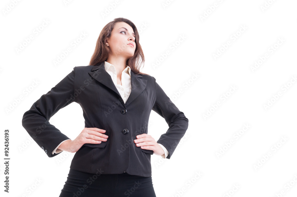 Hero shot of young sexy successful and powerful business woman Hero shot of young sexy successful and powerful business woman