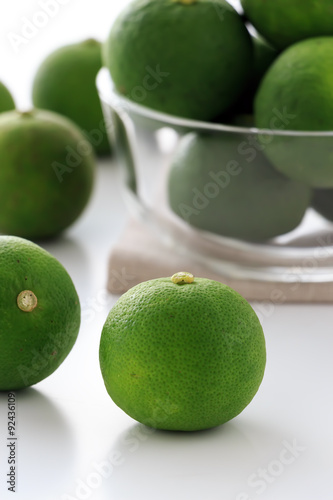 Sudachi; green small Japanese citrus
