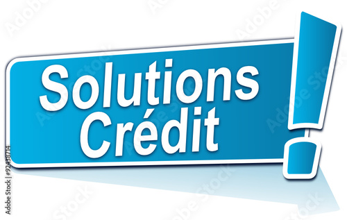 solutions crédit sur étiquette bleue
