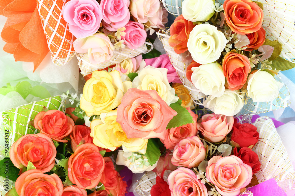 artificial flowers decorative background