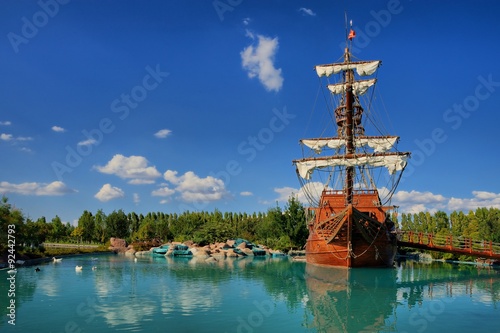 Canvas Print Prate Ship in Sazova Park Eskisehir, Turkey