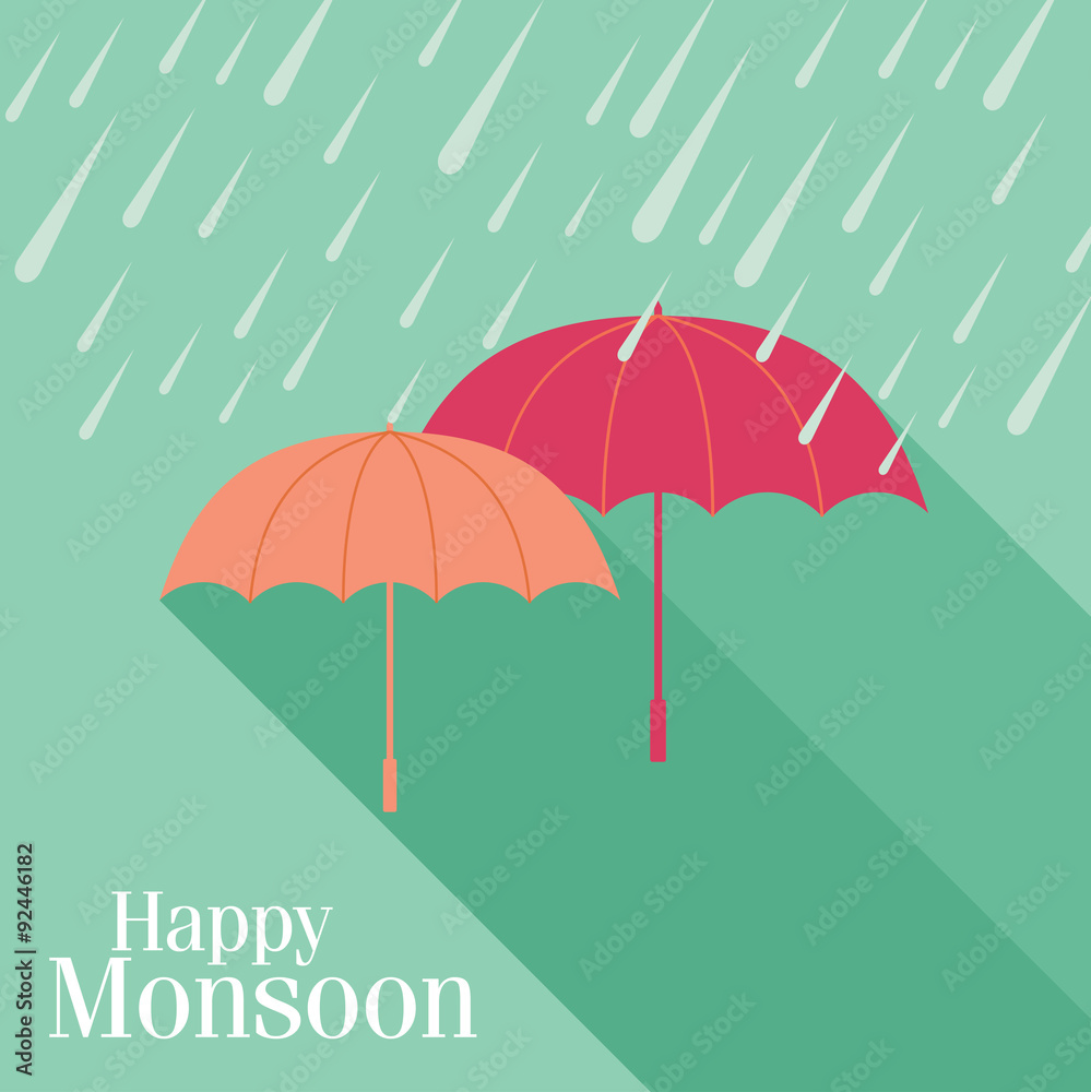 background for Happy Monsoon Season. Stock Vector | Adobe Stock