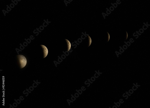 A total lunar eclipse, blood moon, super moon and harvest moon 