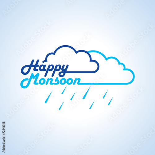 background for Happy Monsoon Season.
