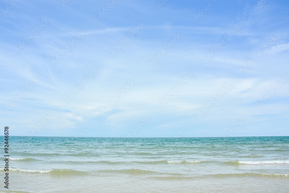 tropical sea and blue sky