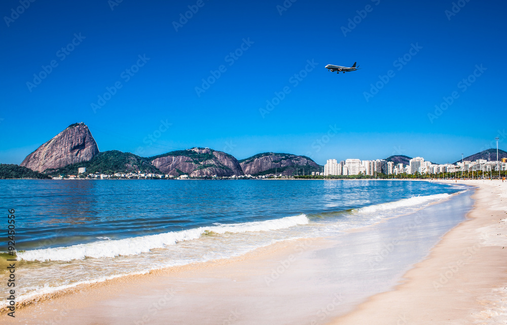  Botafogo beach and Sugarloaf  mountain,Rio de Janeiro, Brazil.