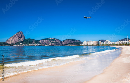Fototapeta Naklejka Na Ścianę i Meble -   Botafogo beach and Sugarloaf  mountain,Rio de Janeiro, Brazil.