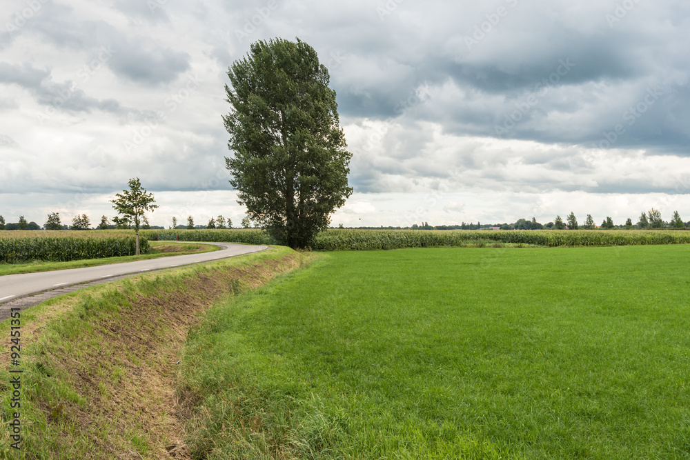 Obraz premium Threatening clouds above a rural area