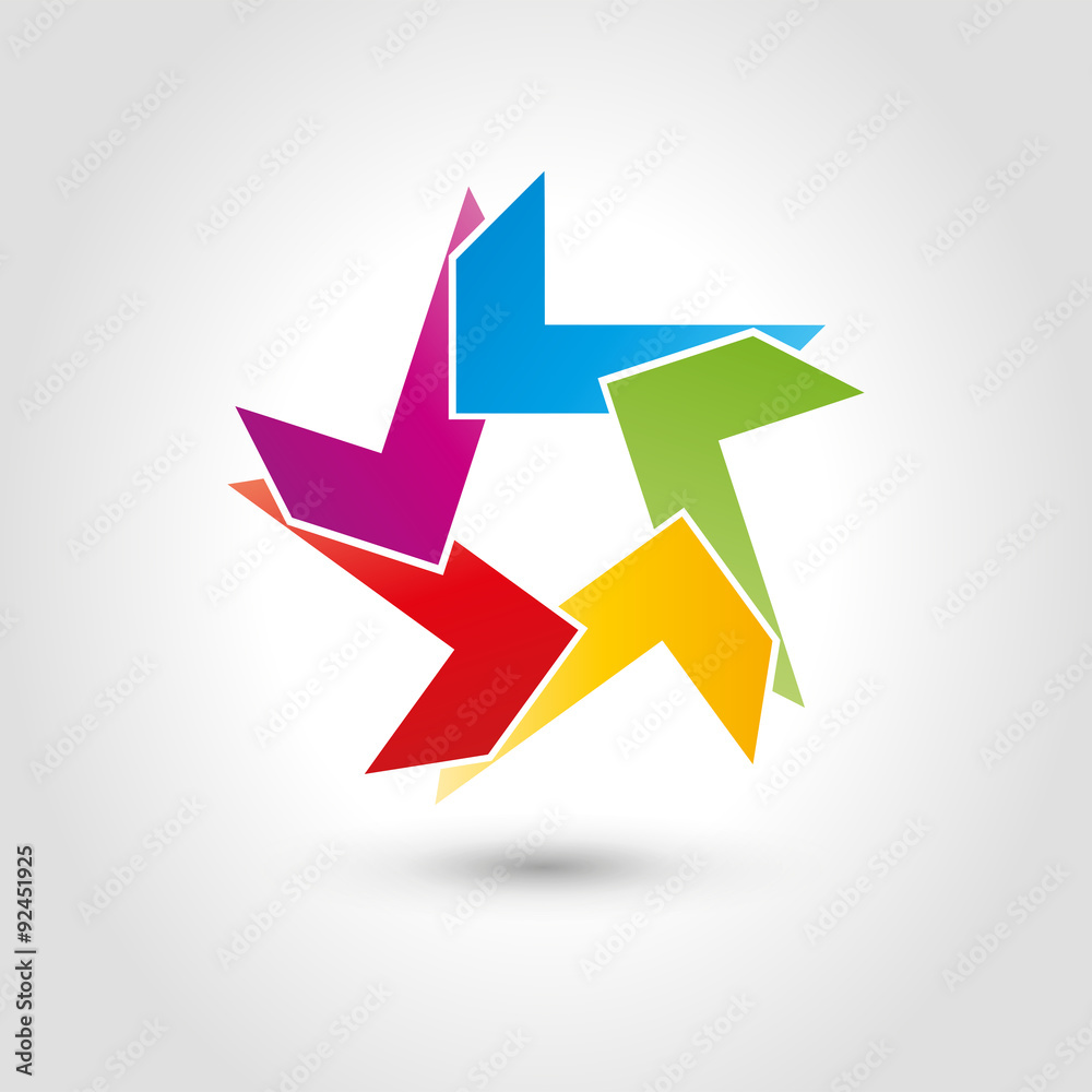 Fototapeta premium Stern, farbig, Logo, Dienstleistungen