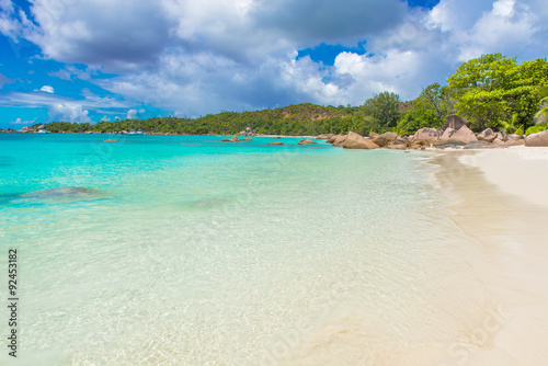 Anse Lazio - Tropical beach in Seychelles, paradise island Praslin