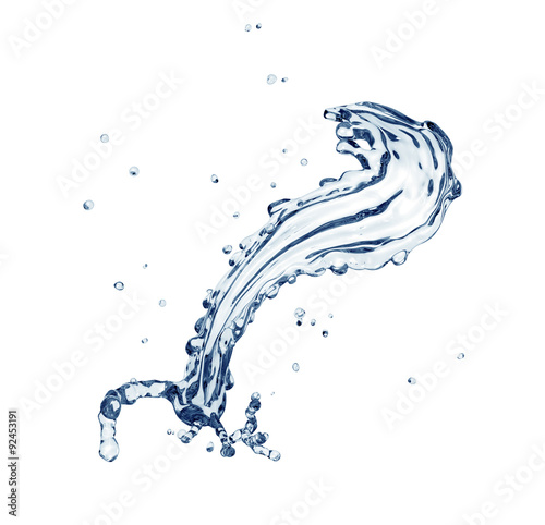 splash of water isolated on white with clipping path