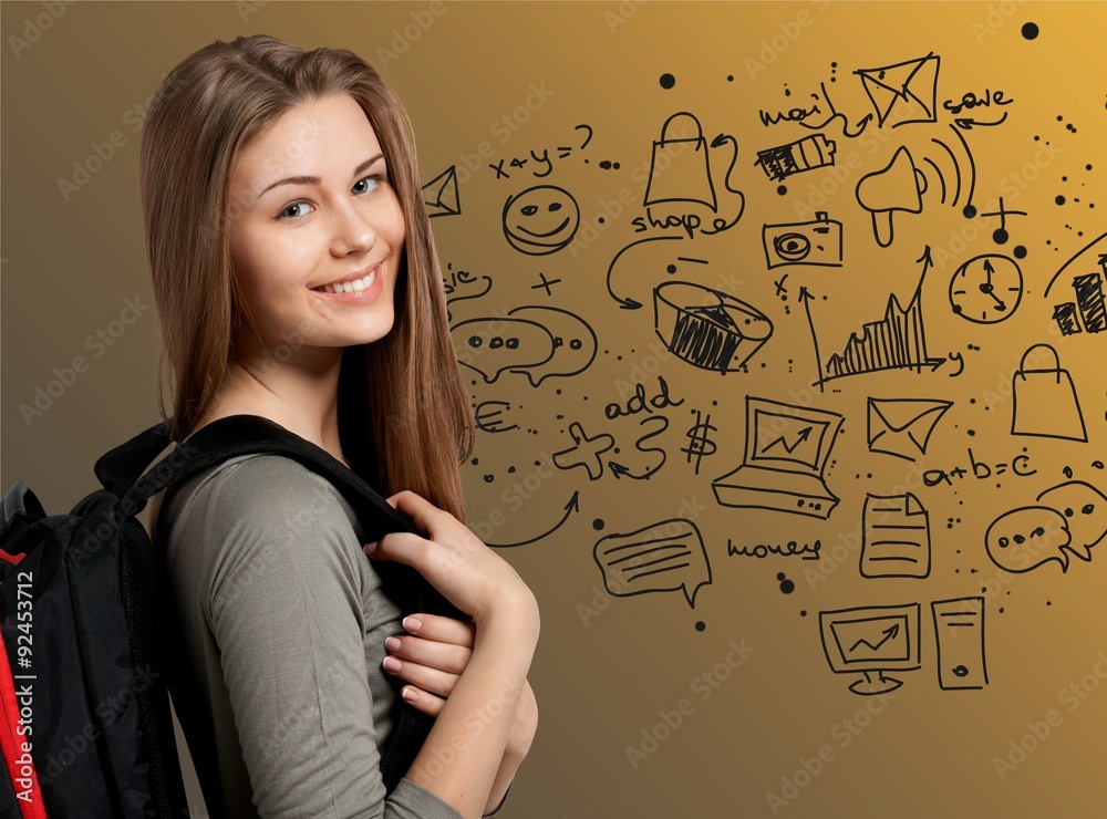 Fototapeta premium College Student.