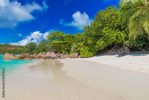 Anse Lazio - Paradise beach in Seychelles, tropical island Praslin