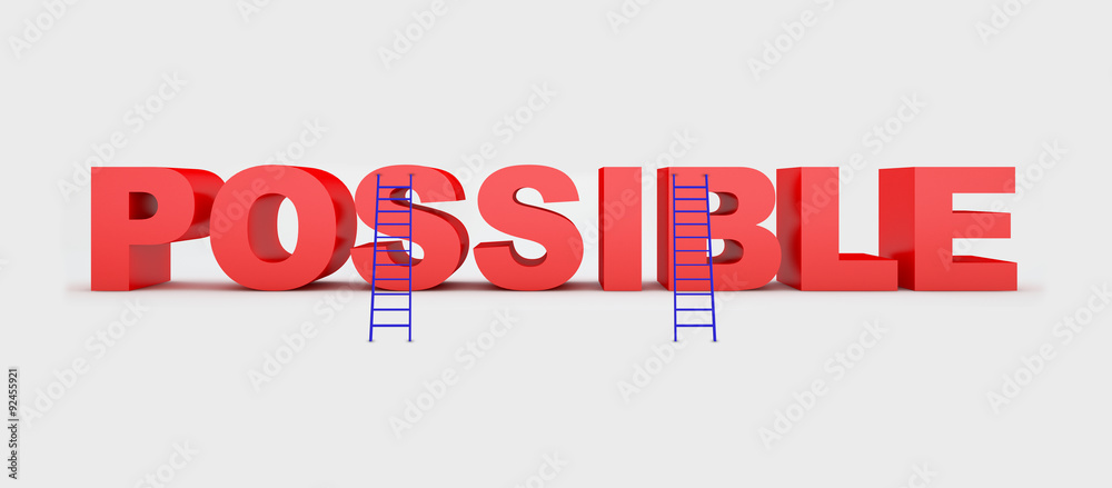 Fototapeta premium Impossible Business concept success