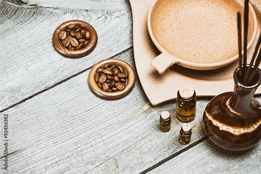 Aromatherapy accessories in retro style Aromatherapy accessories in retro style