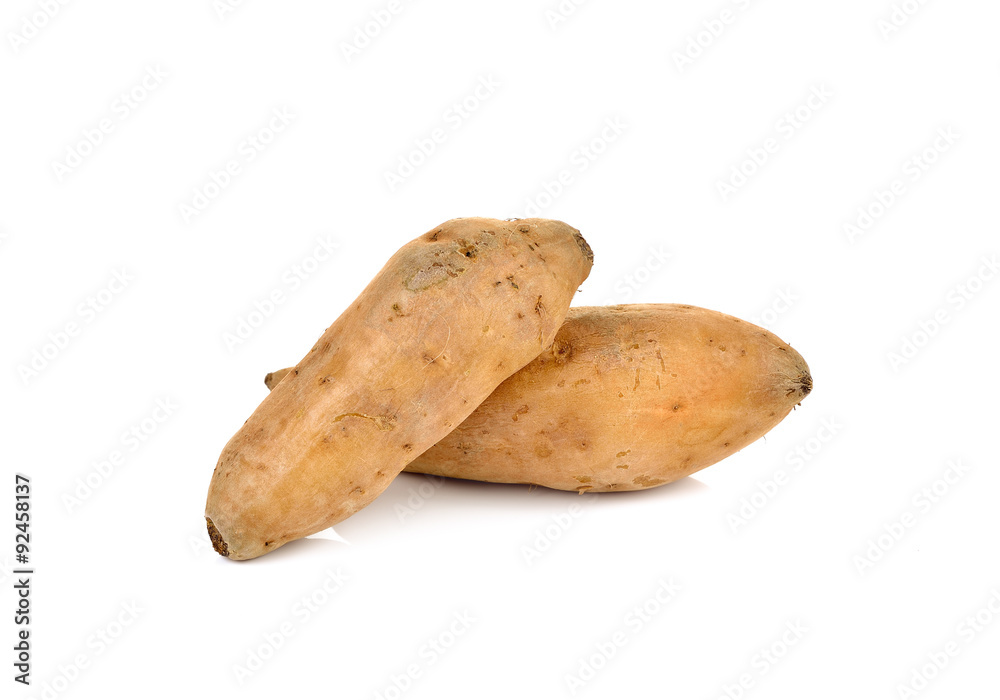 Boiled Yam on white background Boiled Yam on white background