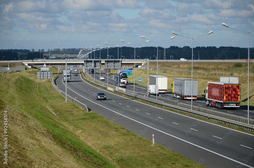 Highway with cars