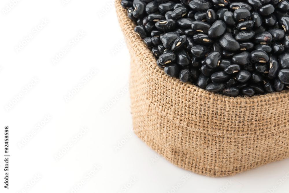 black beans on white background black beans on white background
