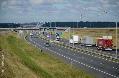 Obraz na płótnie Highway with cars w salonie