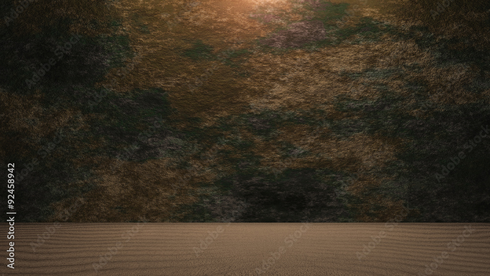 Rock wall background with ground old Rock wall background with ground old