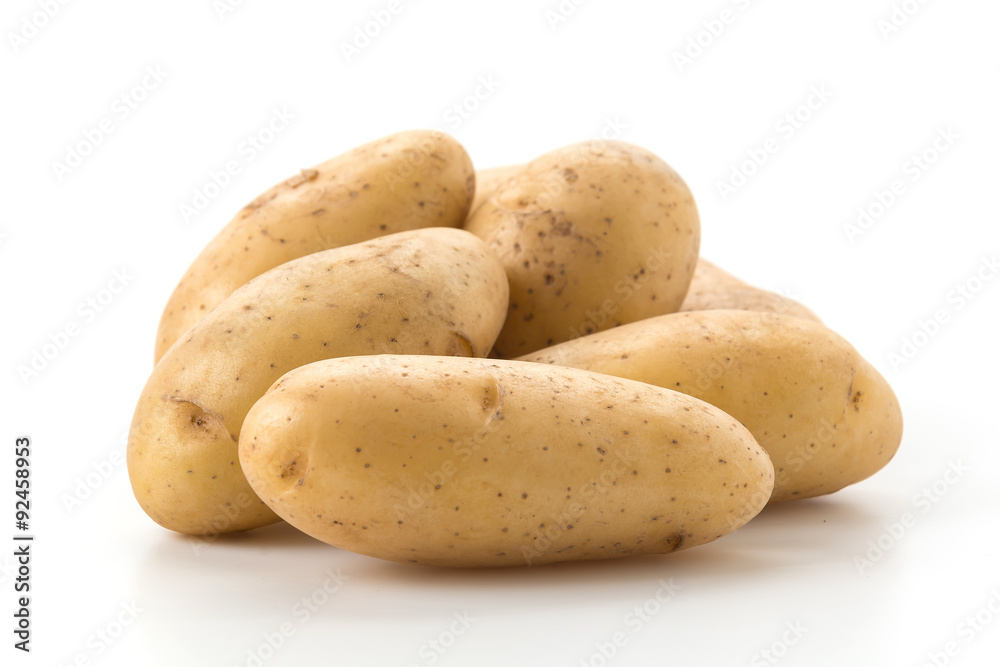 fresh potato on white background fresh potato on white background