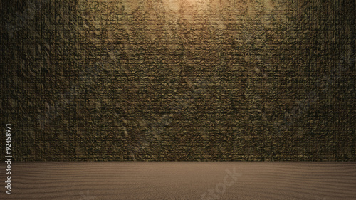 Rock wall background with ground shards