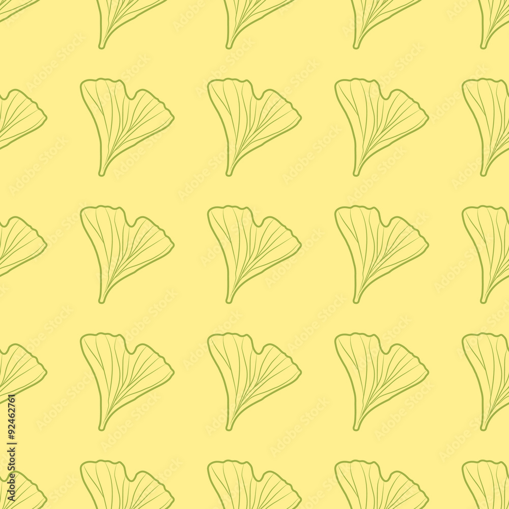 Ginkgo biloba pattern seamless. Silhouette of ginkgo leaves Ginkgo biloba pattern seamless. Silhouette of ginkgo leaves